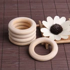 5 шт., деревянные детские кольца-прорезыватели для зубов, 25-2021 мм