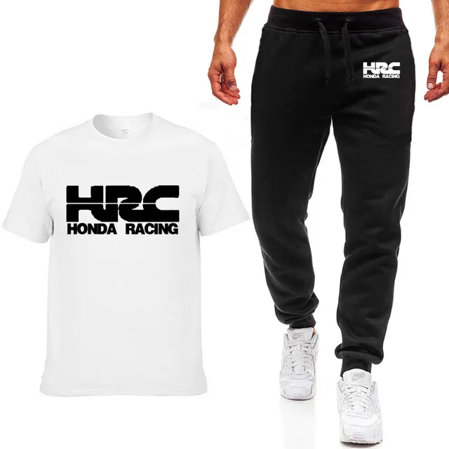 Новые летние мужские футболки HRC гонки мотоцикл автомобиль напечатанный логотип