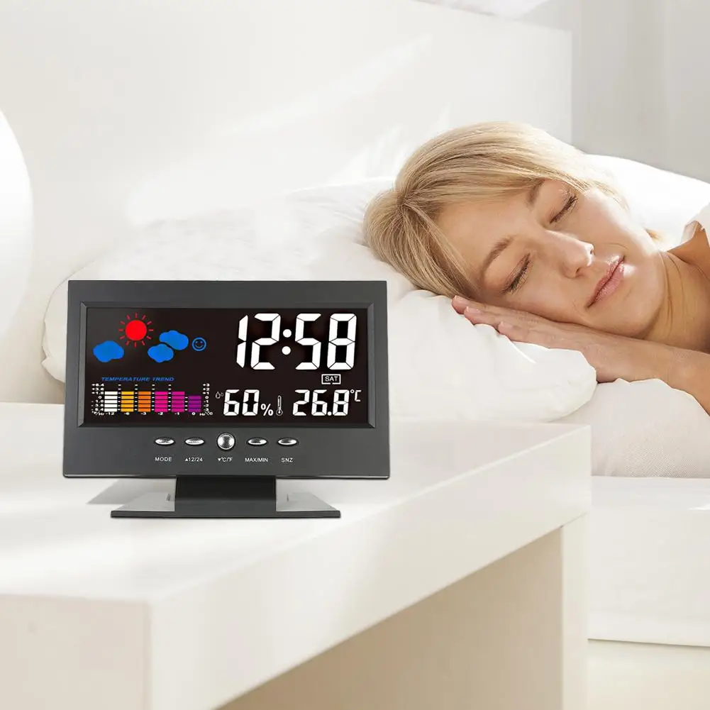 Цифровой СВЕТОДИОДНЫЙ монитор температуры и влажности будильник