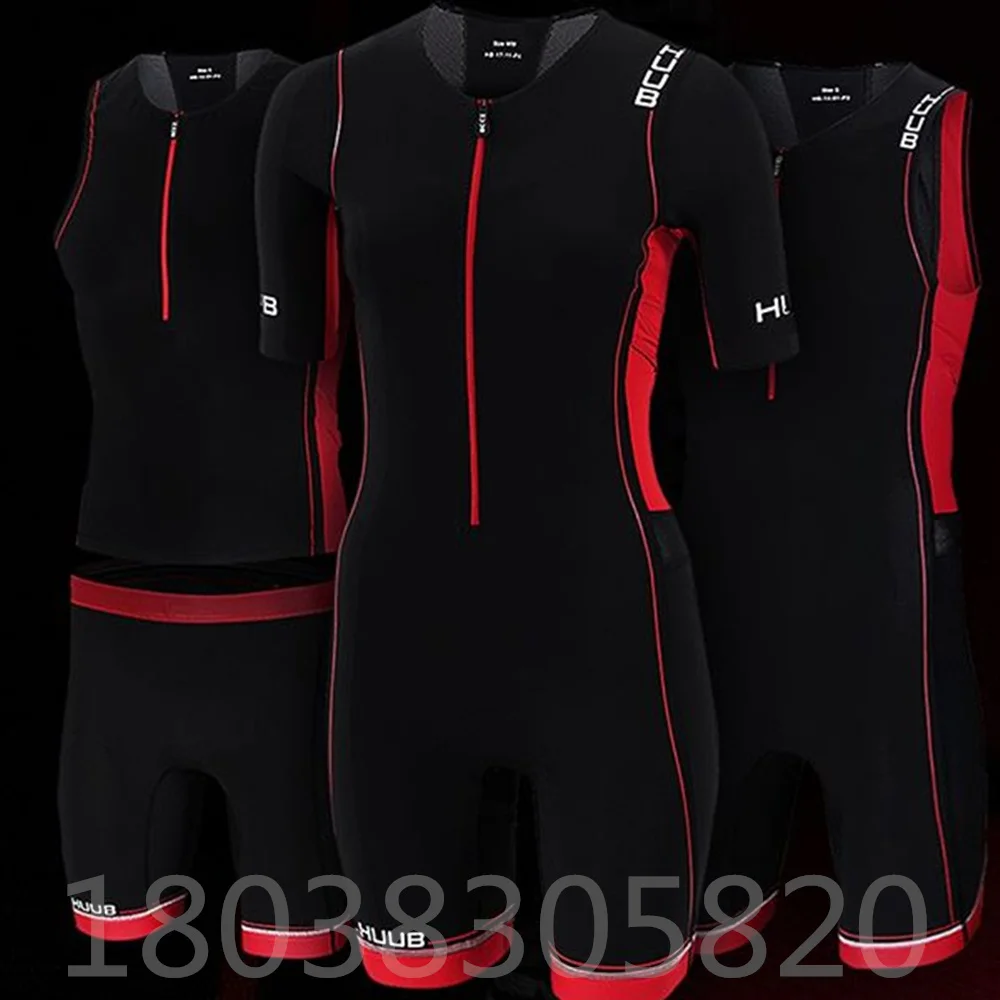 Костюм для триатлона HUUB спортивный слитный боди с коротким рукавом велоспорта