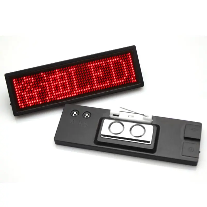 

LED Mini Digital Name Message Tag Badge Sign Business Card Screen