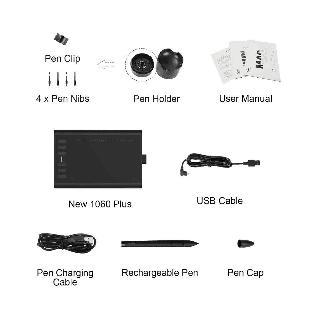 Huion 1060 PLUS, Micro USB, 1060 PLUS,   , 12 -