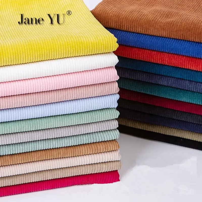 Рубчатый вельвет рубашка и свитер одежда Однотонная топы брюки Ткань для обивки