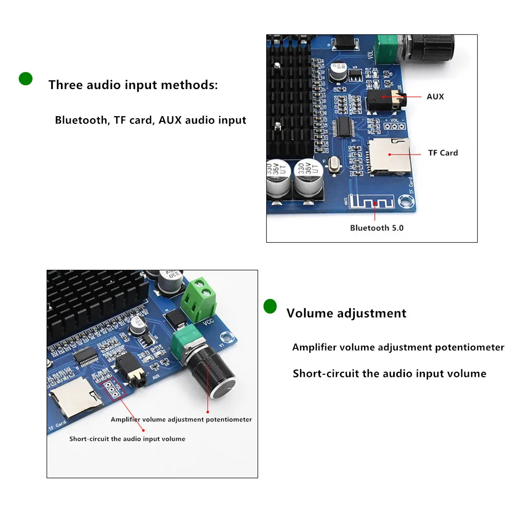 Оптовая продажа искусственный Bluetooth 5 0 TDA7498 плата цифрового усилителя 2x100 Вт