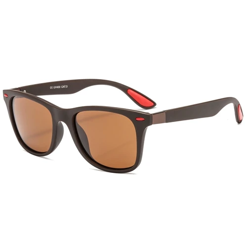 C05 Brown Brown Leecnuo, фирменный дизайн, Классические поляризованные солнцезащитные очки для мужчин и женщин, для вождения, квадратная оправа, солнцезащитные очки, мужские очки, UV400, Gafas De Sol - Цвет линз: C05 Brown Brown