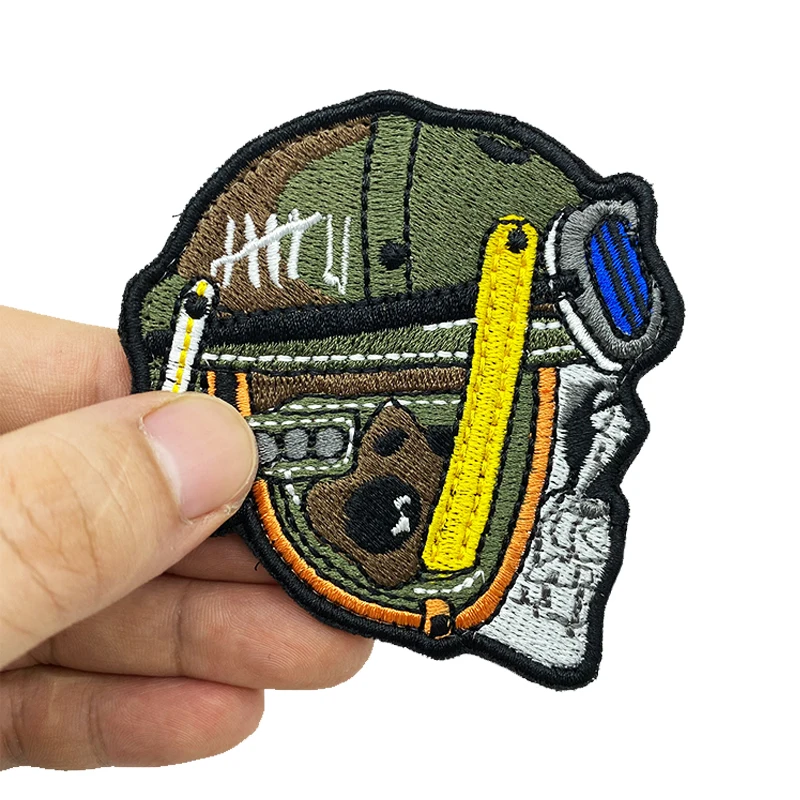 

Skeleton warrior skull embroidered Velcro patch hook and loop military Tactical Applique for Clothing Armband Backpack Accessory