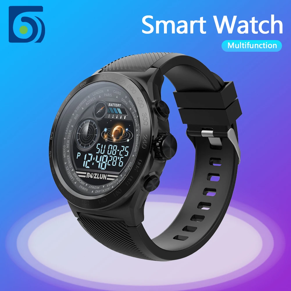 Byscoop Multi-Lingual Smart Watch Waterproof Heart Rate 8 Sports Modes GPS positioning For iOS Android Men Woman Smart Watch