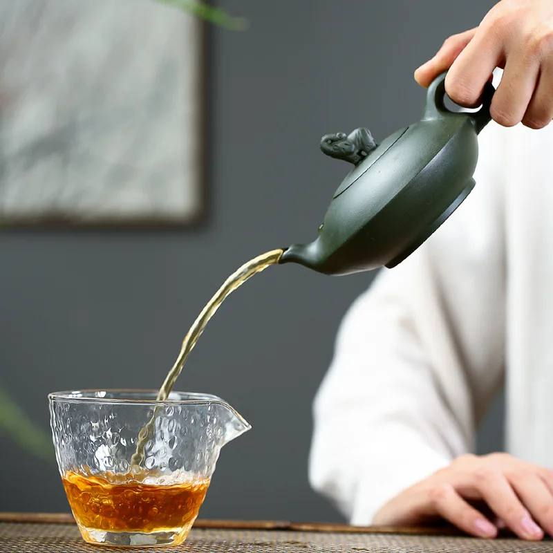 

Yixing Teapot Mud Green Purple Clay Kung Fu Elephant Kettle Creative Teaware