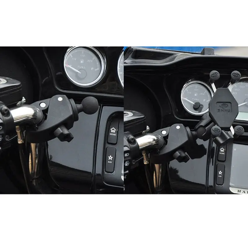 

Motorcycle Bicycle Handle Bar Rail Mount with 1 inch Ball Mount for Gopro Action Camera for Ram Mount Handlebar Clamp