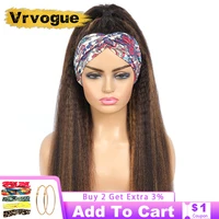 ombre kinky straight headband wigs human hair highlight brown headband human hair wigs for black women remy vrvogue