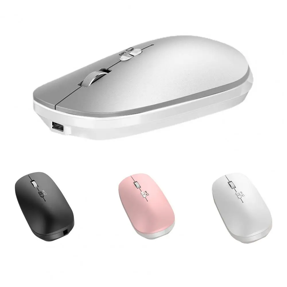 

WL169 Mouse Bluetooth 5.0 2.4GHz 800/1200/1600DPI Rechargeable Portable 5 Keys Wireless Mouse for Office Home