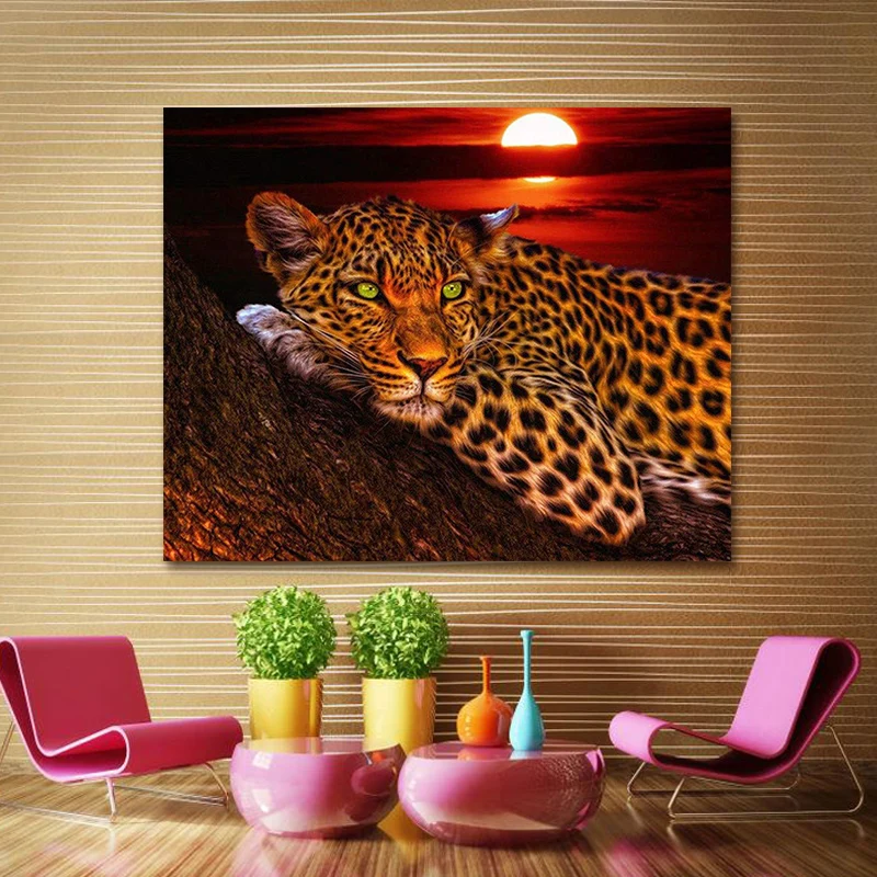 Гепард Черная пантера белый тигр живопись по номерам реалистичные картины