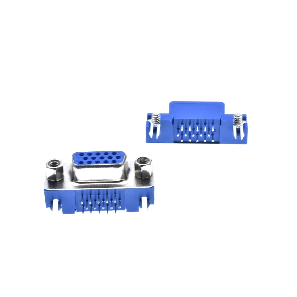 DB15 DR15 3 рядный синий параллельный порт 15Pin D Sub разъем PCB 90 градусов VGA адаптер|adapter