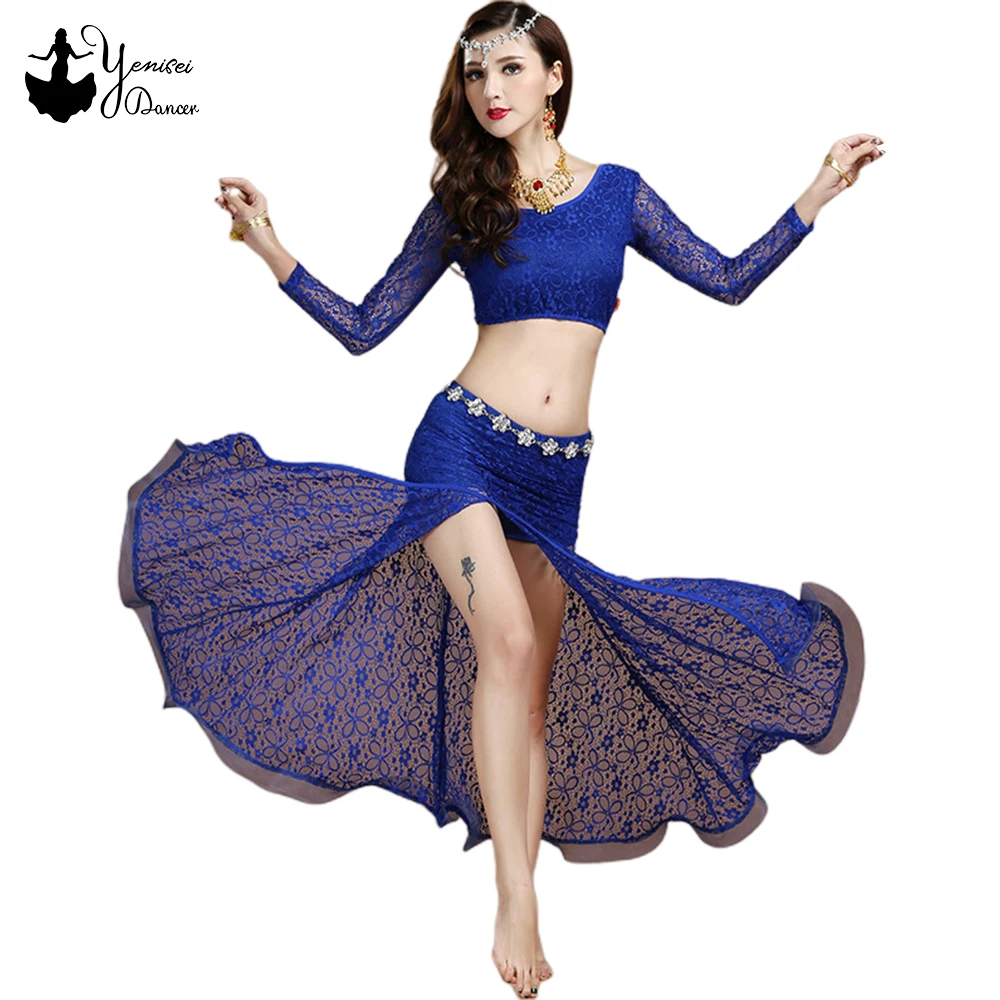 3 цвета новинка высокое качество кружевная одежда с длинным рукавом для танца