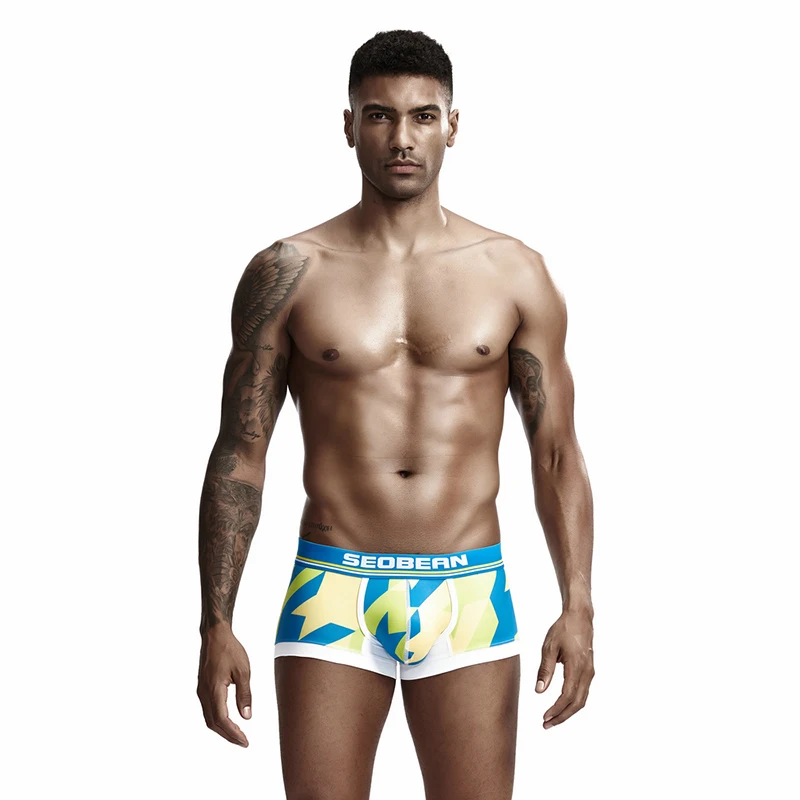 Новое сексуальное мужское нижнее белье SEOBEAN боксеры шорты трусы удобные и