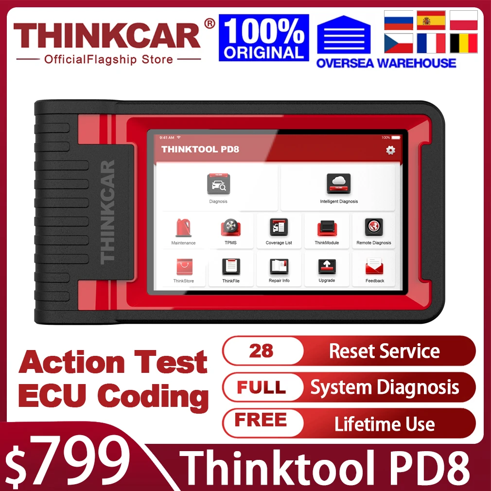 Сканер THINKCAR Thinktool PD8 OBD2 профессиональный сканер 28 сбросов считыватель кодов ЭБУ