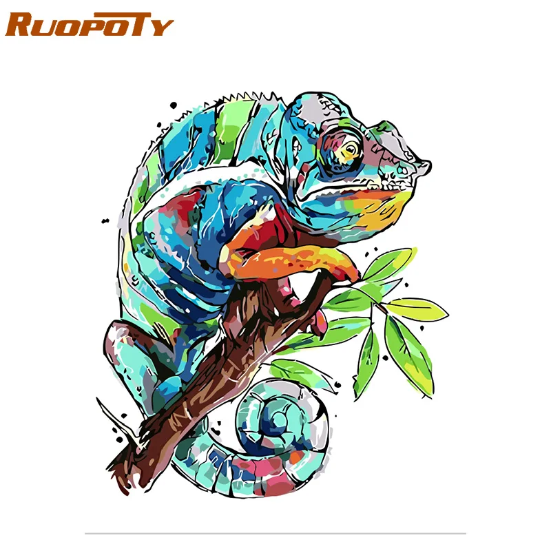 Ruopoty Рамка Картина классический пейзаж Diy Краска ing по номерам Акриловая Краска на холсте Ручная Краска ed для дома стены художественные украшения - Цвет: 991319