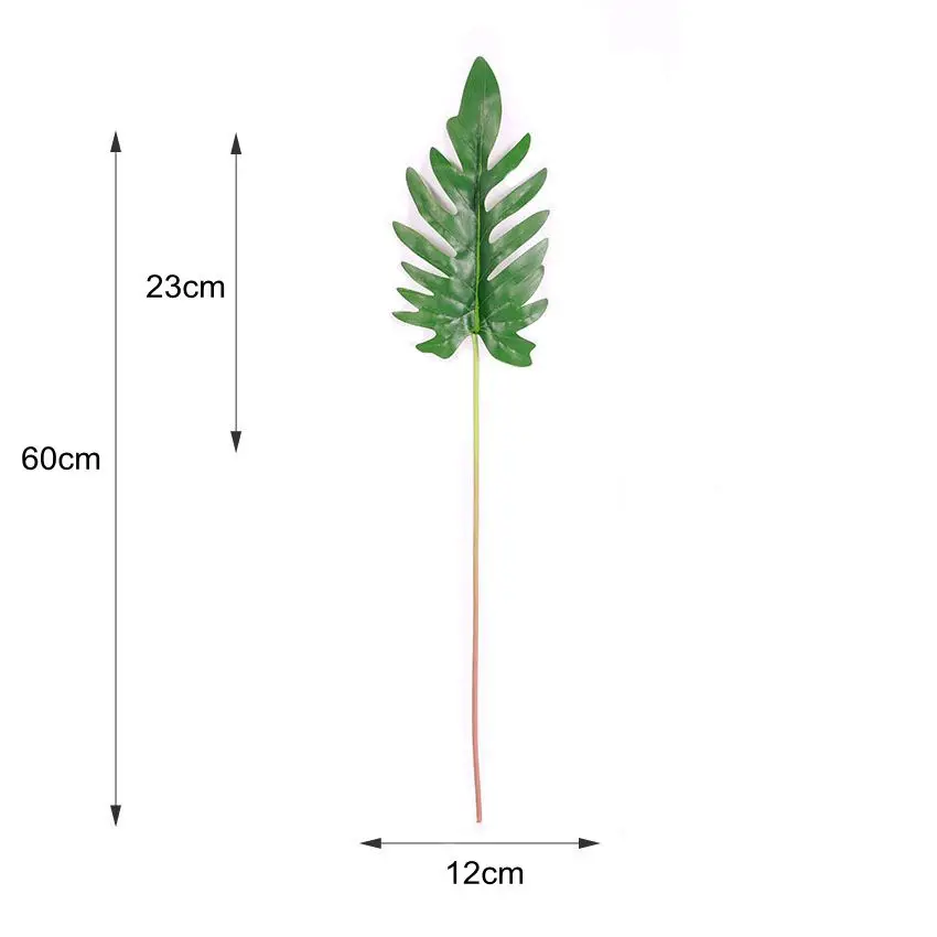 Цельные пластиковые искусственные растения monstera, тропические листья пальмы, украшения для дома и сада, аксессуары для фотосъемки - Цвет: LY Xiao Chun Yu Ye