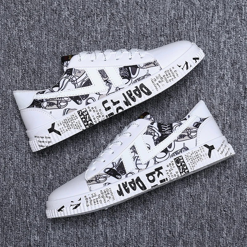 

2021 Summer Woman Sneakers White Casual Shoes Lovers Printing Fashion Flat Ladies Vulcanized Shoes zapatos de mujer