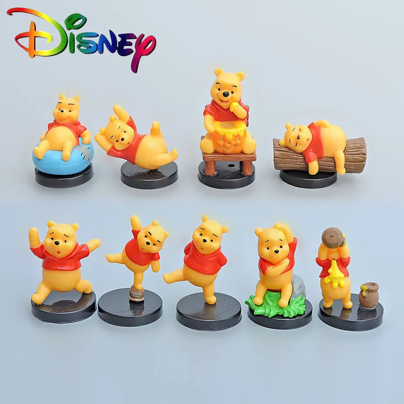 

Disney Animation Boxed 9 Sets Of Action Winnie The Pooh Cute Cartoon Scene Hand Doll Winnie The Pooh Garage Kit Ornaments Gifts