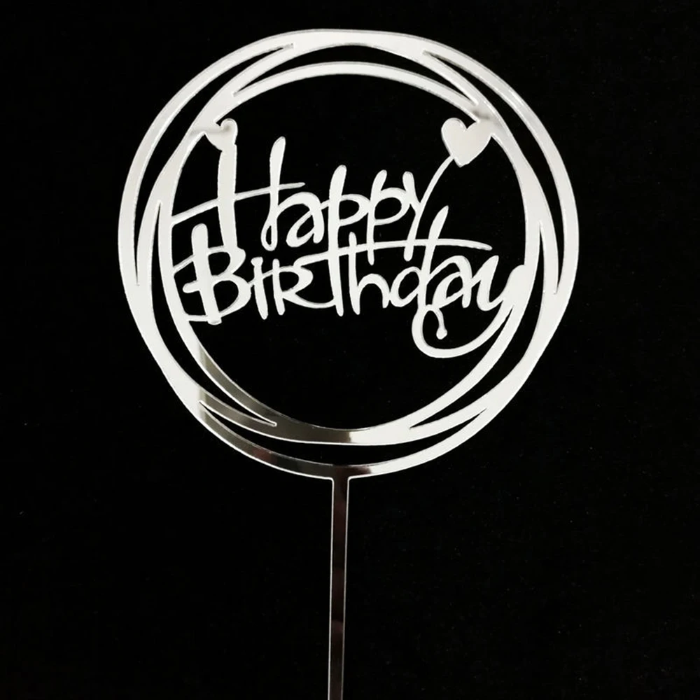 Торт Топпер флажки для кексов с днем рождения акриловая кухонная посуда выпечки