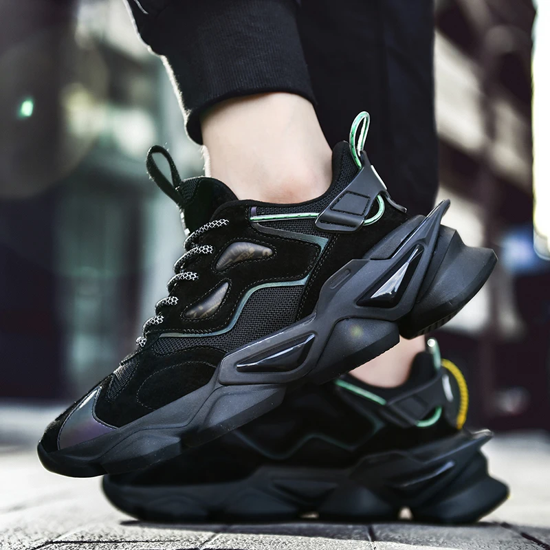 

Soft Running Shoes for Men Lightweight Men's Sneakers Non-slip Man Sports Shoes Damping Man Jogging Fitness Black Trainers 43 44