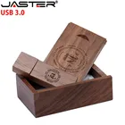 JASTER Высокоскоростной Новый Usb 3,0 деревянные флэш-накопители 16 ГБ 32 ГБ 64 Гб 128 ГБ флэш-накопитель USB-накопитель объемный флэш-накопитель с дизайном