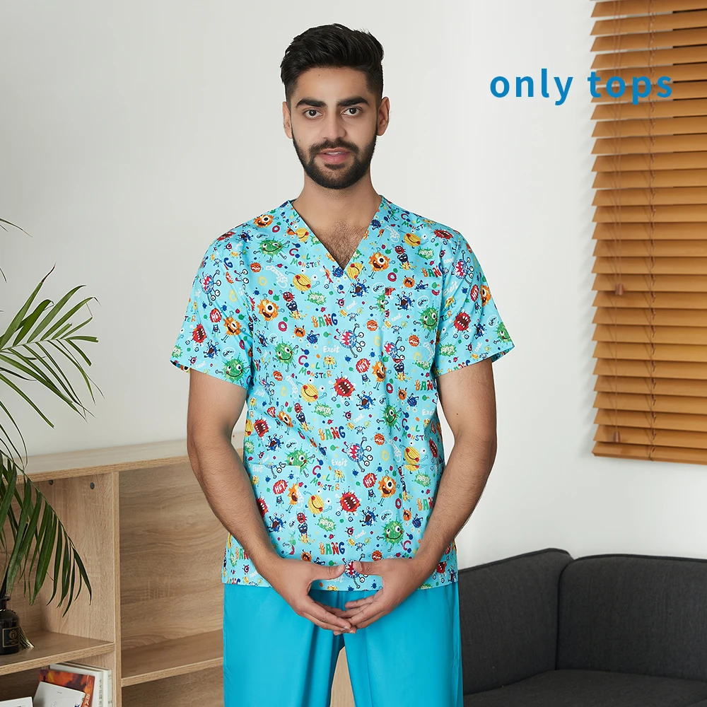 Топы/штаны для ухода за домашними животными рубашки с мультяшным принтом и