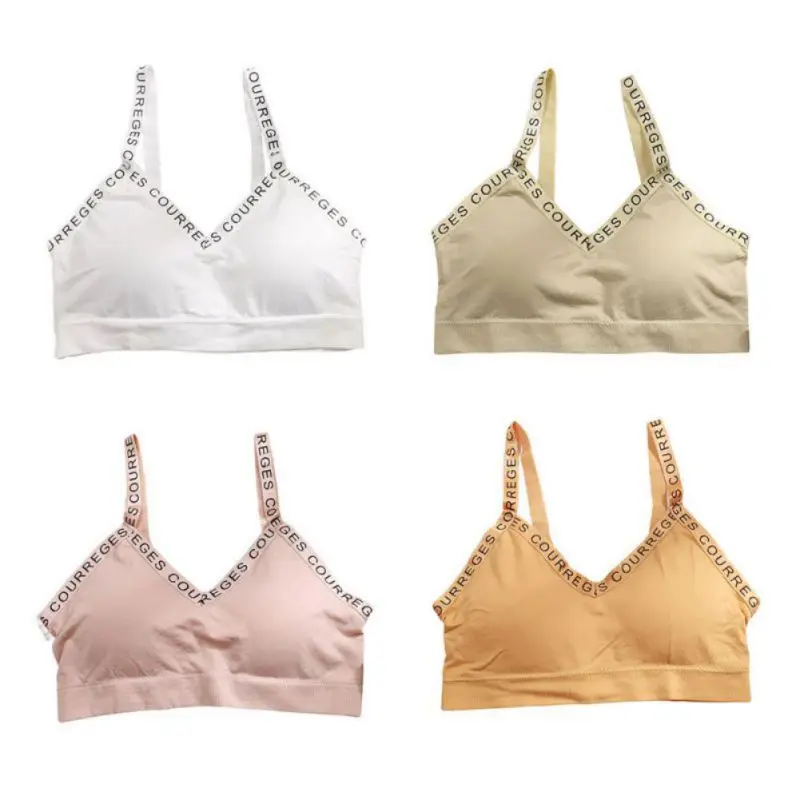 

EFINNY 2021 Sports Bras for Women Seamless Padded Gym Running Bra Ladies Solid Color Fitness Bras Training Bra Teen Bra