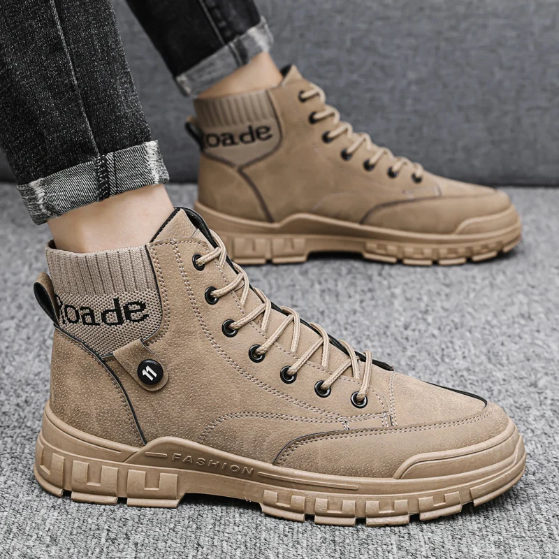 Осень 2021 Мужская модная мужская обувь ботильоны полусапожки полуботинки Martin