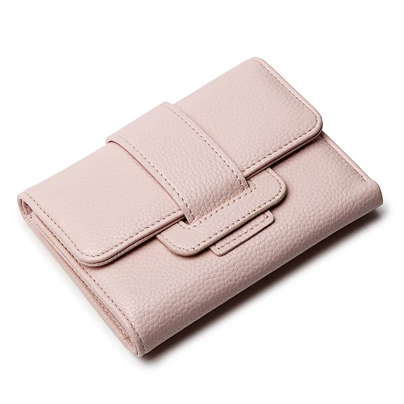 

2020 New Style Wallet Female Hipster Student Short Wallet Korean Style Multi-Function Pull-Belt Buckle Wallet