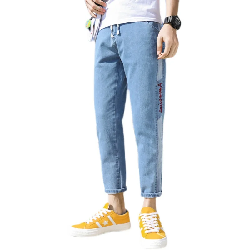 

2021 Popular Boy Baggy Jeans For Men Casual Wide leg Oversize Cargo Denim Overalls Boys Man pants