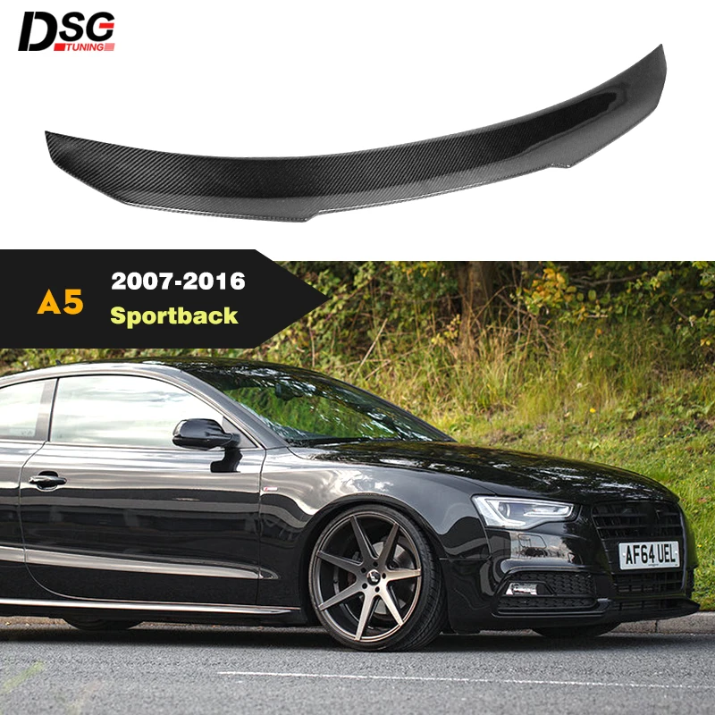 Настоящий спойлер из углеродного волокна пригодный для Audi 2007 - 2016 A5 B8 4-дверный