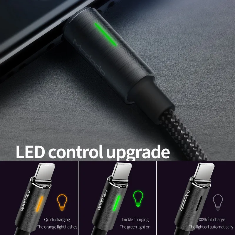 MCDODO автоматическое отключение USB зарядное устройство кабель для iPhone 11 Pro Xs Max X XR 8 7 6 6S Plus Кабель быстрое зарядное устройство кабель для передачи данных для мобильного телефона