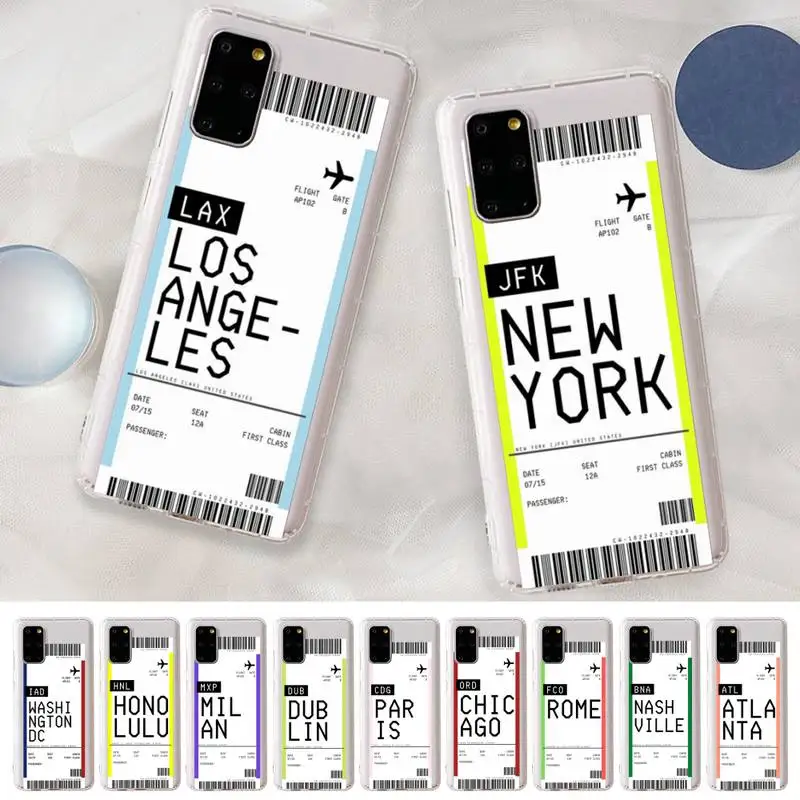 Чехол для телефона с изображением билета Нью-Йорка Samsung A 51 30s 71 21s 70 10 31 30 52 12 40 S20 21