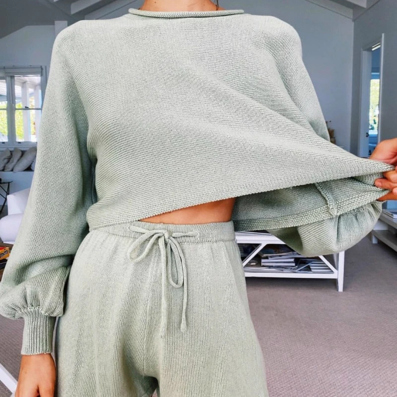 Новинка 2020 Модные женские шикарные костюмы комплект из двух предметов Топ с