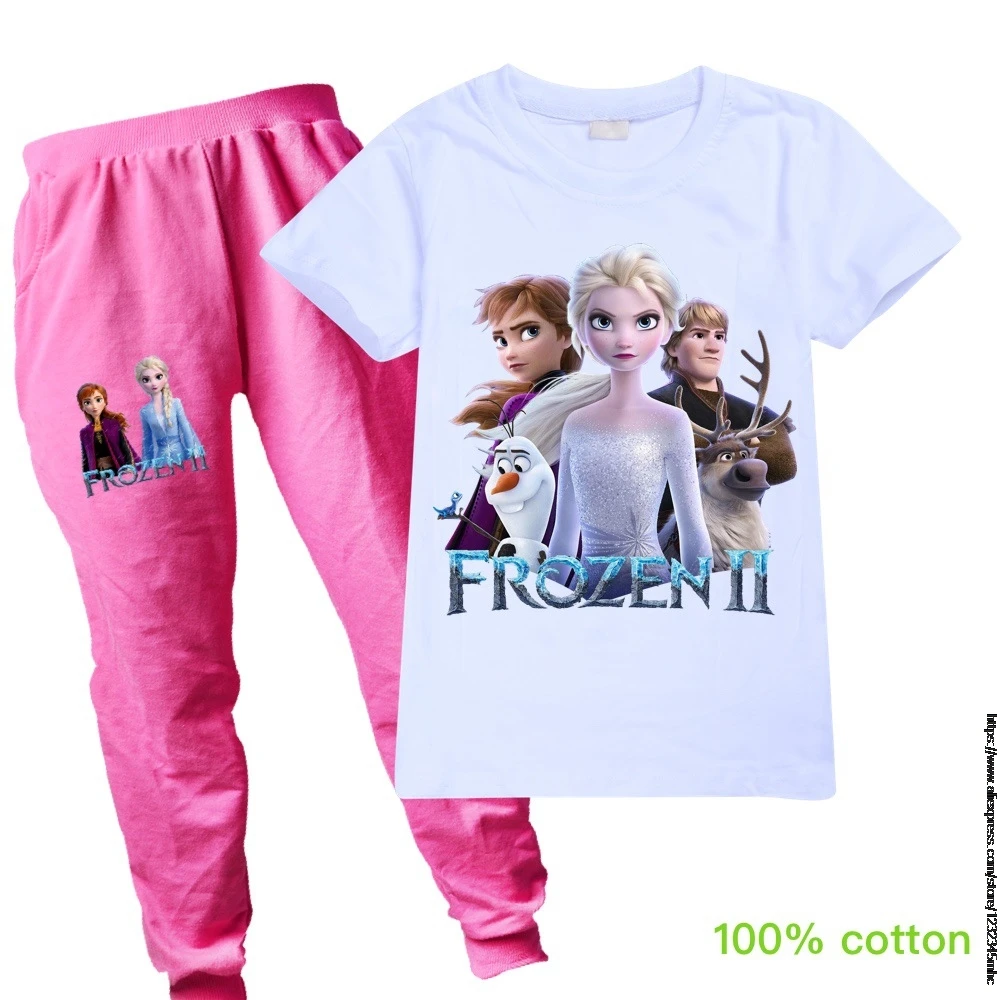 Комплект одежды для девочек комплекты малышей с изображением Эльзы из
