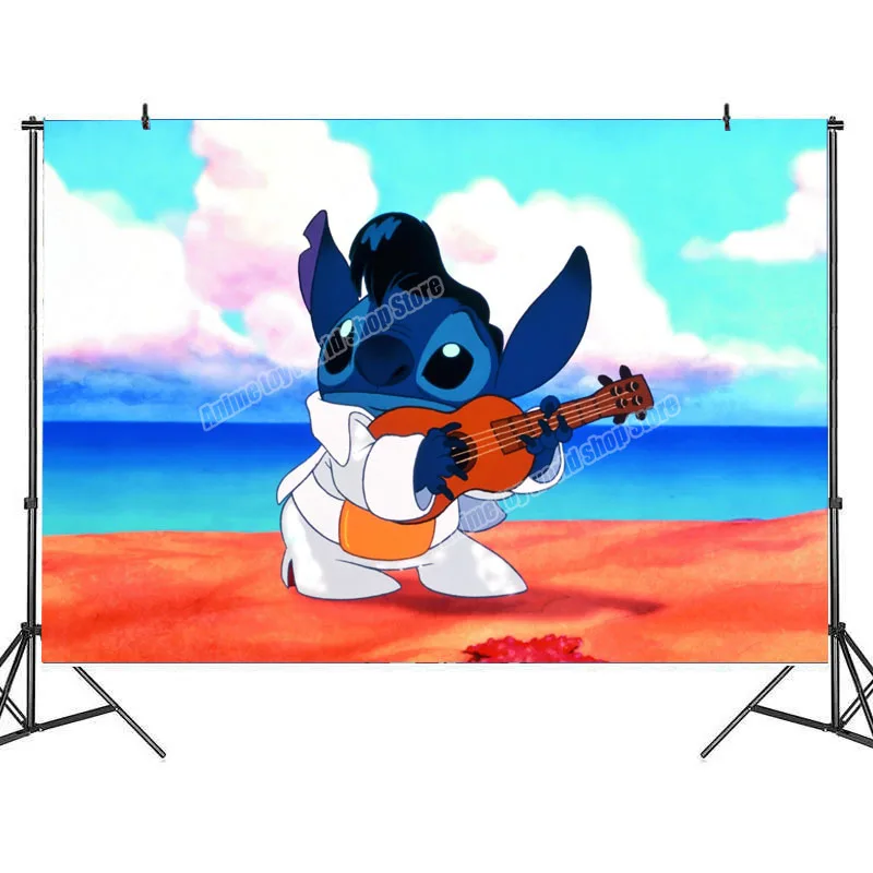 Виниловый фон для фотосъемки с изображением ститча Диснея детского дня рождения