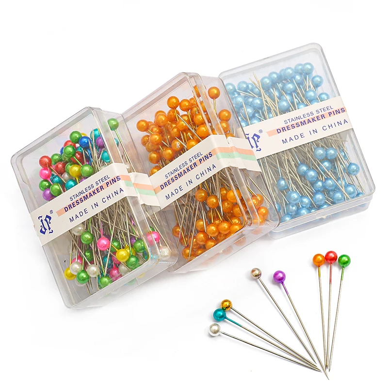 100 шт./корт. 38 см красочные круглые жемчужины искусственный шов прямые швейные