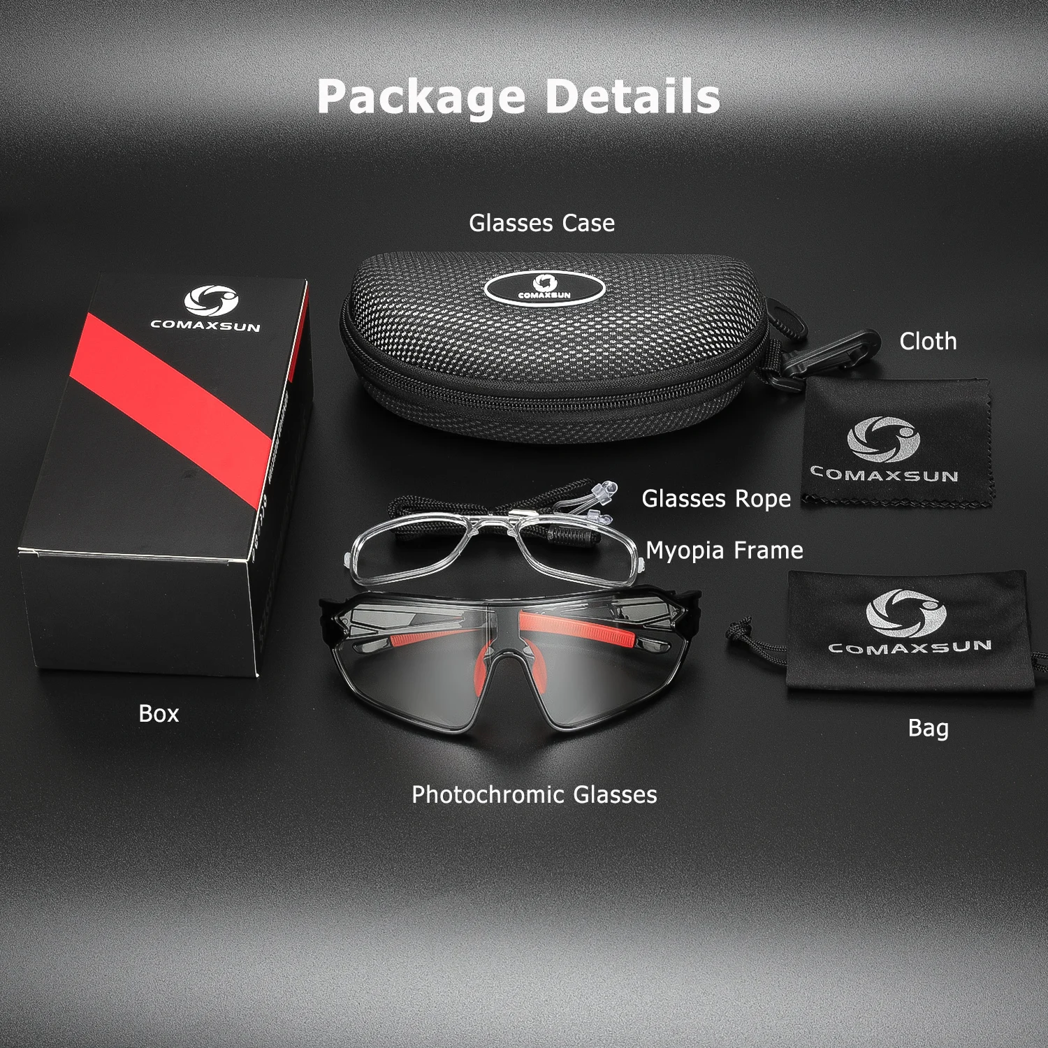 

Comaxsun Photochromic Cycling Glasses Bike Sports Men Women UV400 Sunglasses MTB Road Bicycle Eyewear Protection Goggles