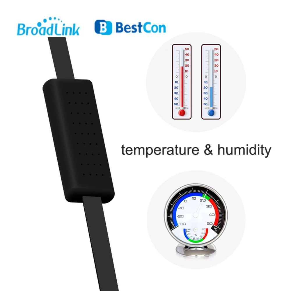 Broadlink HTS2 USB Port Tempetature Humidity Sensor Detector Compatible with RM4 Pro RM4 MINI Universal Controller Smart Home