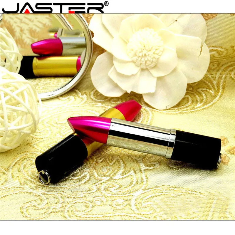 USB флеш накопитель JASTER металлическая помада подарок для девочки горячая