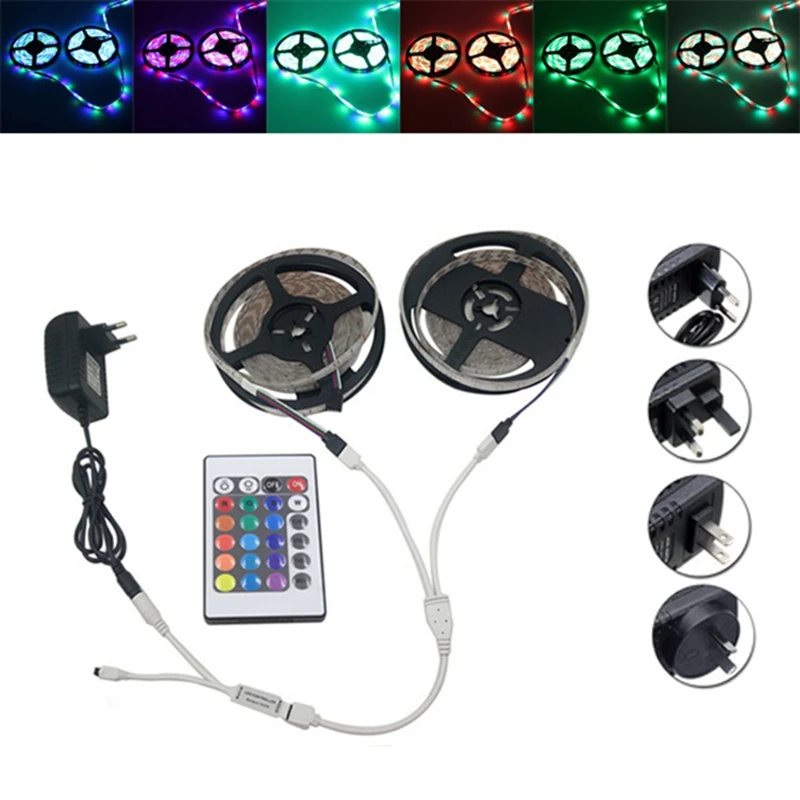 

Jiguoor 10M SMD 3528 Waterproof RGB 600 LED Strip Light Christmas Home Decoration+ Controller + Cable + Adapter DC12V