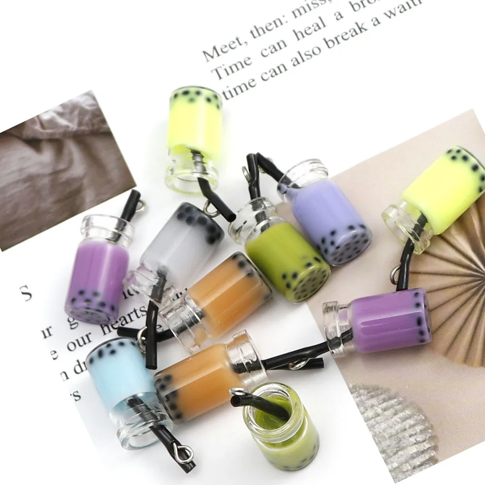 20 шт. Разноцветные серьги подвески в виде фруктов молока чая|Шармы| |