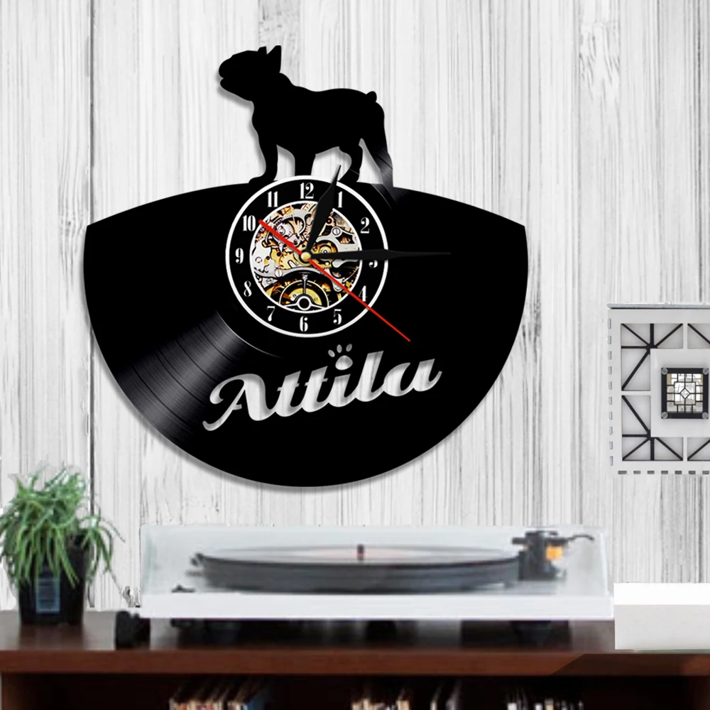 Настенные часы в французском стиле с виниловой пластиной | Дом и сад