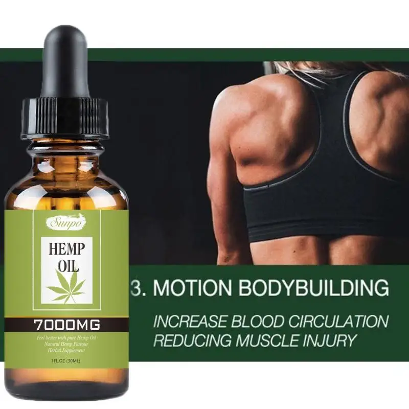 

30ml 7000mg Hemp CBD Organic Essential Oil Hemp Seed Oil Herbal Drops Body Relieve Stress Oil Skin Care Help Sleep