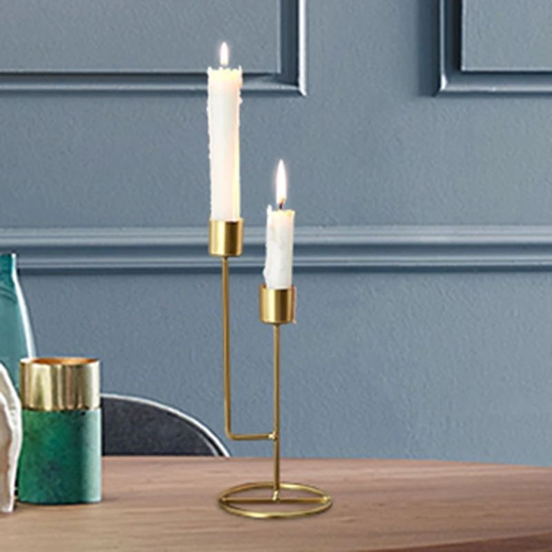 1 шт. подсвечник новый модный однотонный металлический Настольный Декор для дома