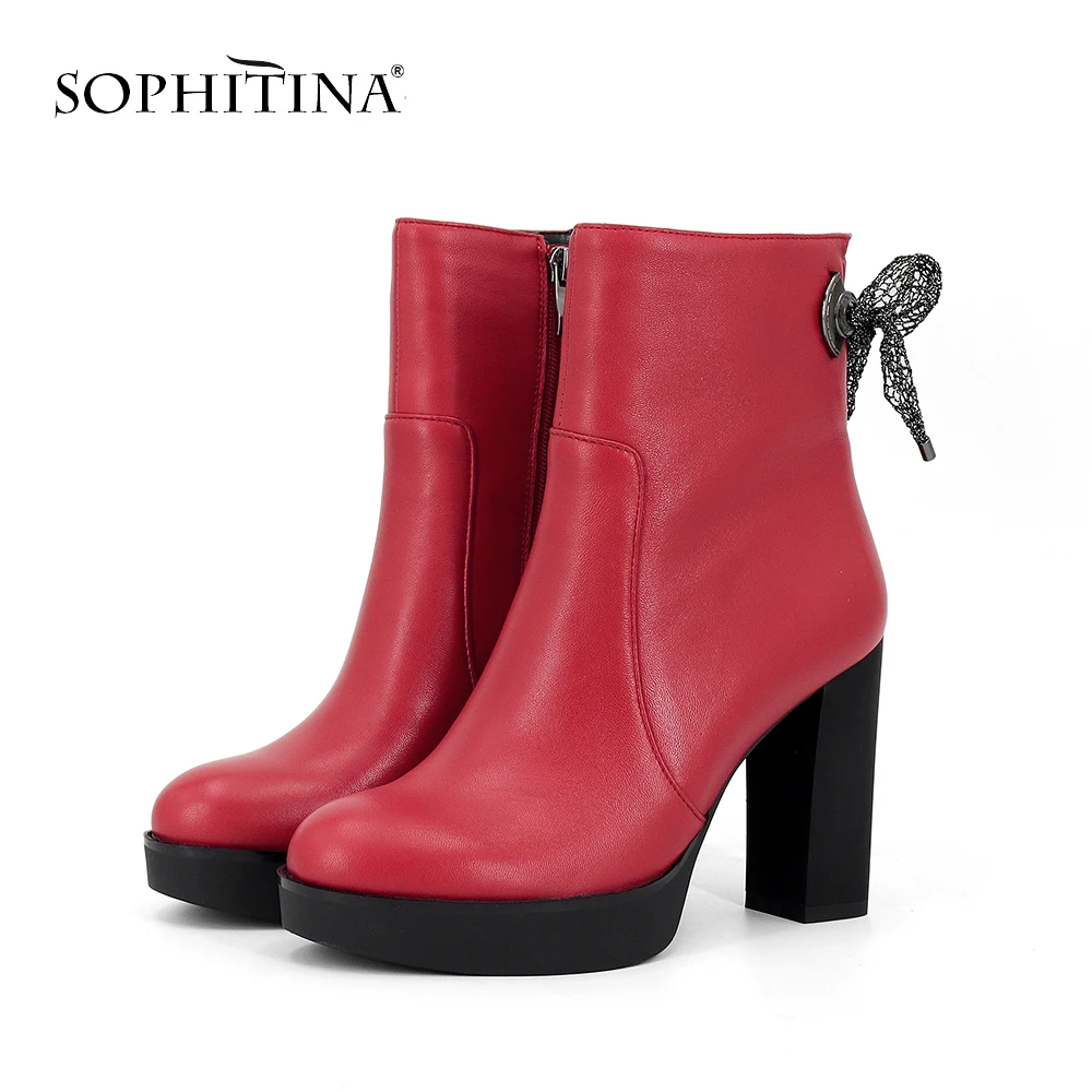 SOPHITINA/Ботинки женские на осень и зиму. Новинки. Теплая обувь из