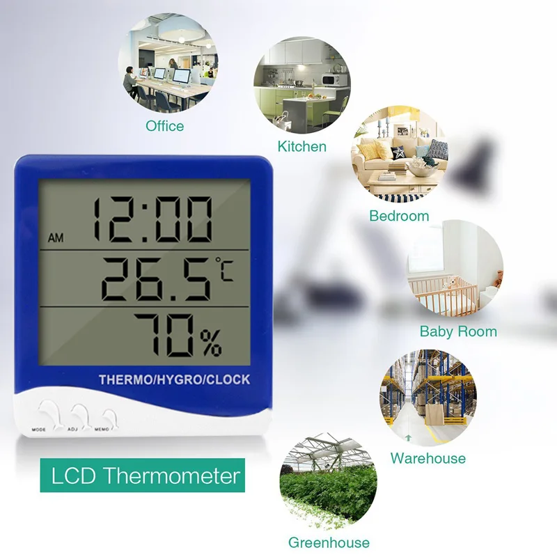 EAAGD Hygrometer Thermometer Digital Indoor Outdoor humidity meter with Standing Wall Hanging for humidifiers dehumidifiers |