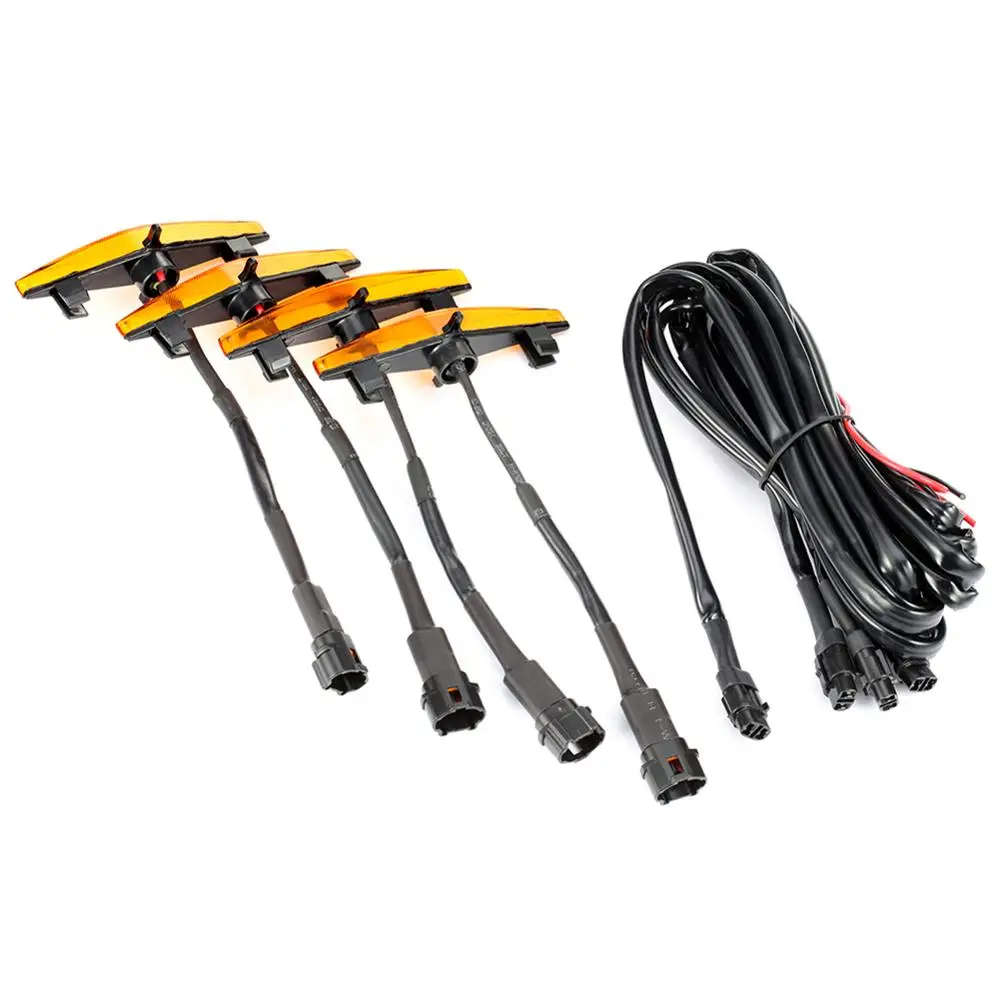 4 шт./компл. набор для освещения желтая передняя решетка радиатора Toyota 4runner TRD Pro 2014